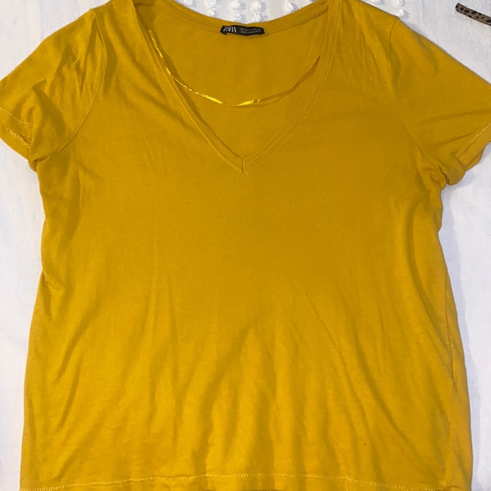 Mustard Baby Tee from Zara